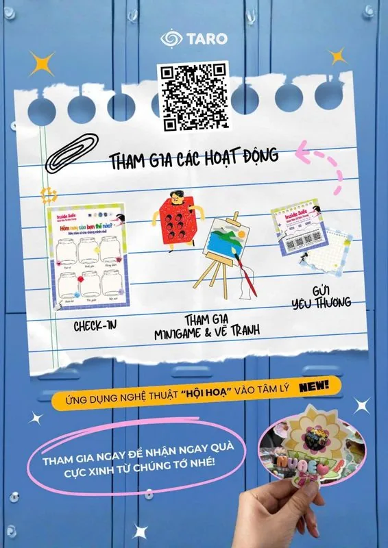 Poster hoạt động Inside Safe: check-in cảm xúc, minigame và vẽ tranh, gửi yêu thương