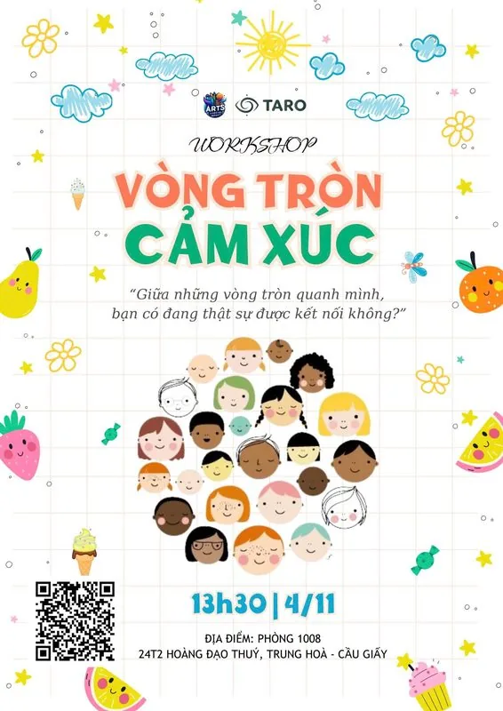 Poster workshop Vòng tròn cảm xúc — giữa những vòng tròn quanh mình, bạn có đang thật sự được kết nối?
